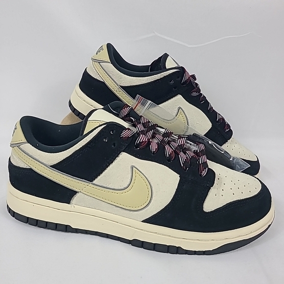 NEW Nike Women's Dunk Low LX Black/Team Gold-Coconut Milk Sz 7.5 NIB